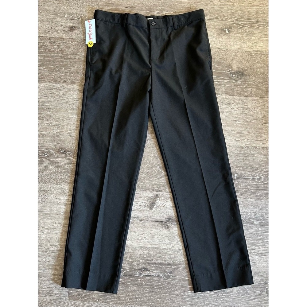 NWT Boys 16 Husky Cat & Jack Black Suit Dress Pants
